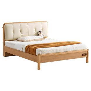 林氏儿童床男孩单人床卧室1米5实木排骨架带抽屉储物高箱床木业