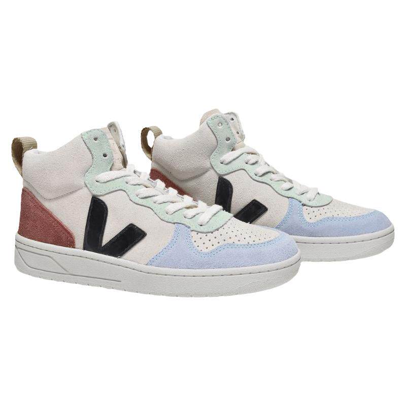 Veja V-15  女士拼色中帮皮质休闲鞋 运动小白鞋2023新款
