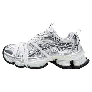 Kappa女鞋星环鞋巨好看老爹鞋女款2026春季新款厚底休闲运动鞋子