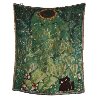 ins一无是处小猫艺术挂毯沙发毯