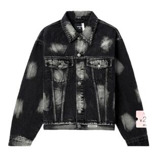 IT GROUNDZERO女装宽松牛仔夹克新款随性街潮水洗磨白外套MJK5160