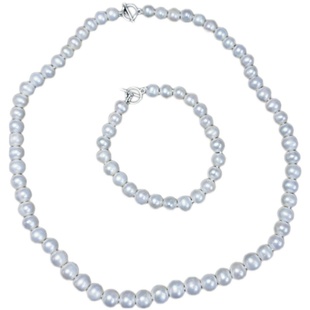 真的珍珠送妈妈婆婆长辈老师礼物天然淡水珍珠项链手链套装搭配女