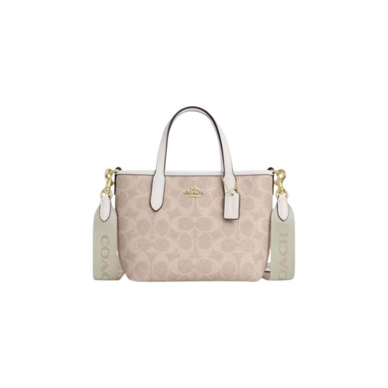 【自营】COACH/蔻驰女士PVC单肩斜挎手提包迷你托特包