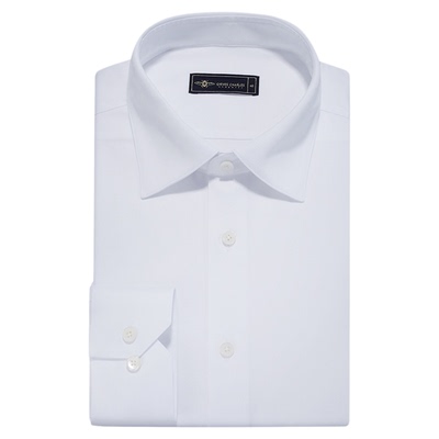 140支三股长绒棉男士商务白衬衫