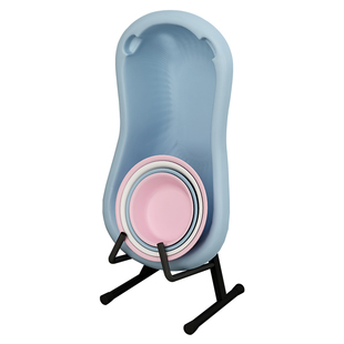 浴室脸盆子收纳架不锈钢落地式卫生间家用放洗澡盆神器架置物架子