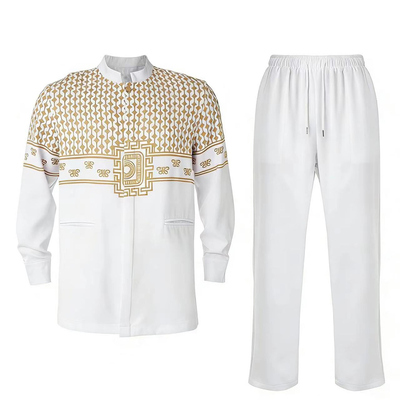 穆斯林男士传统民族服饰衬衫裤子非洲男士套装礼服Muslim Suits