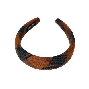 复古小众发箍头箍简约气质文艺巴恩风发卡美拉德咖色百搭羊毛发饰