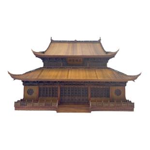 中式木雕家居摆件仿古建筑模型大雄宝殿沙盘软装设计厂家直销