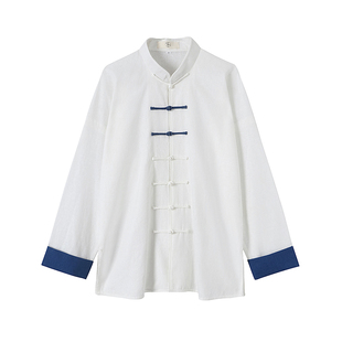 沽唐记中国风亚麻太极服女春秋季夏男棉麻太极拳练功服武术表演服