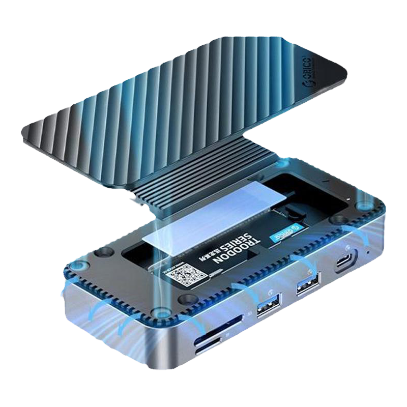 ORICO奧?？苩ypec拓展塢m.2硬盤盒桌面擴(kuò)展塢NVMe/SATA固態(tài)USB3.2擴(kuò)展器適用macbook筆記本電腦加置渦輪風(fēng)扇