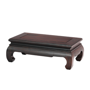 实木长方正方明式摆件奇石花瓶盆景瓷器鱼缸佛像底座黑檀木托红木