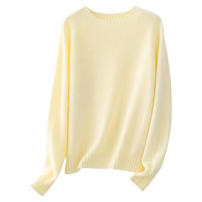 多巴安色圆领保暖山羊绒打底衫