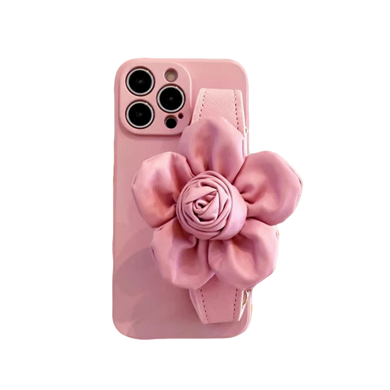 适用iPhone16手机壳15苹果17 14 Plus赵露思同款13 Pro Max花朵腕带Air 12斜挎11 Pro