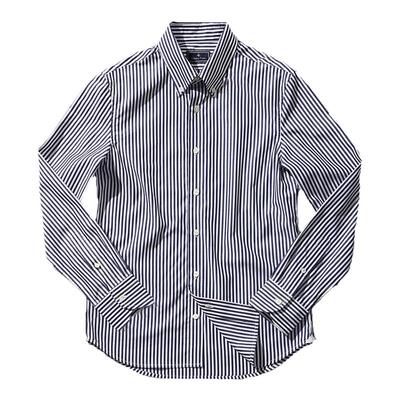 艾比路尖领长袖复古绅士条纹衬衫