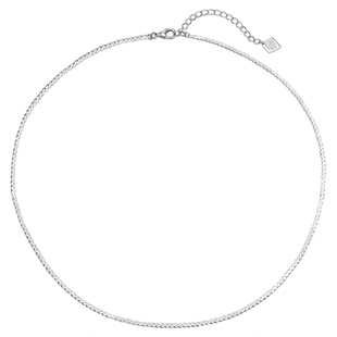 MS情绪波动 925纯银极简细蛇骨项链女百搭简约小众设计感银色蛇链