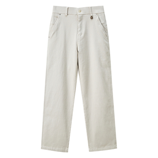 九六致原创冬季加厚380g直筒宽松松紧腰休闲裤高级感长裤男款裤子