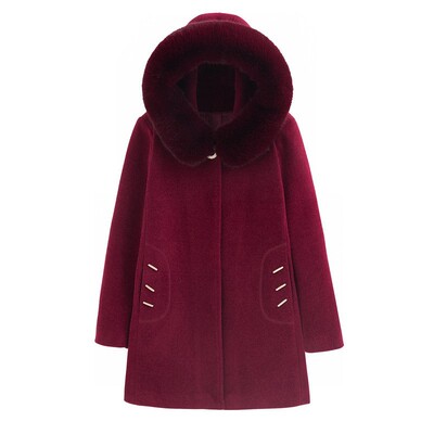 200斤冬装加棉保暖毛呢外套宽松