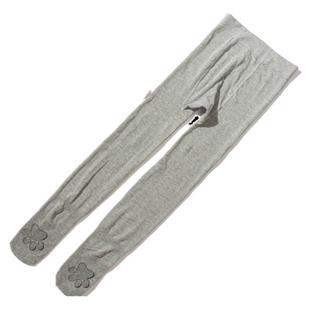 儿童连裤袜秋冬女童打底裤抗起球猫爪舞蹈袜防滑白色宝宝跳舞袜子