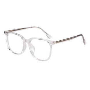 目戏透明框系列素颜眼镜女韩版潮TR小框可选防蓝光高度数近视1048