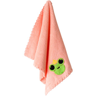 2条装珊瑚绒小毛巾 婴幼儿园儿童毛巾吸水面巾洗脸巾擦手巾帕子