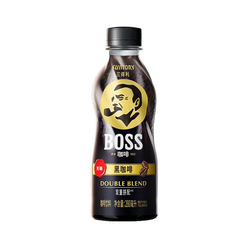 【天猫link派】三得利BOSS咖啡中度烘焙无糖即饮黑咖啡饮料280ml