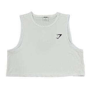 GYM鲨鱼TRAINING TANK女子短款背心针眼面料瑜伽健身运动服上衣