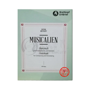 乐谱周边 小五线谱本 记谱记事两用 16张32页 105*148mm 大熊原版 Breitkopf Merchandising Musicalien EB8934