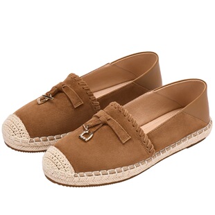 73hours女鞋马耳他2026春季新款一脚蹬草编复古渔夫鞋厚底乐福鞋