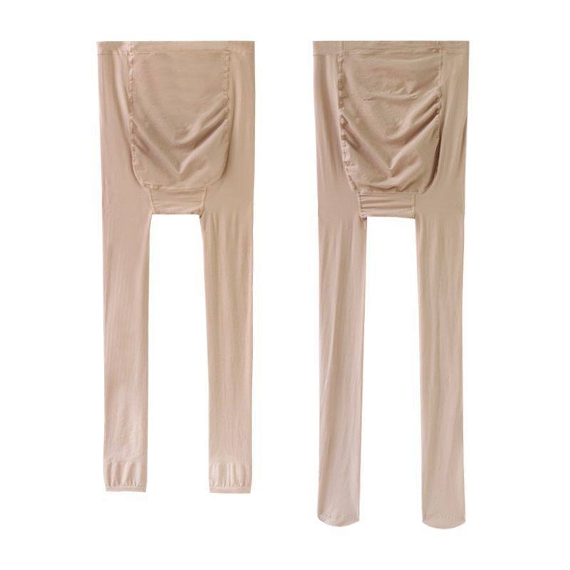 孕妇打底裤袜秋冬外穿光腿神器连体袜水光袜不勒肚子加绒丝袜