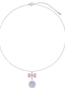 AWE学生党表盘蝴蝶结项链毛衣链