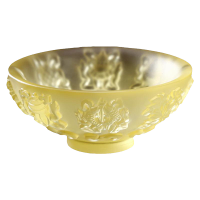 佛前佛具八吉祥古法琉璃供碗