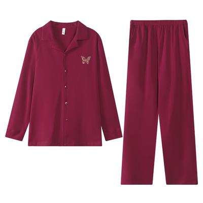 纯棉结婚情侣睡衣红色本命年套装