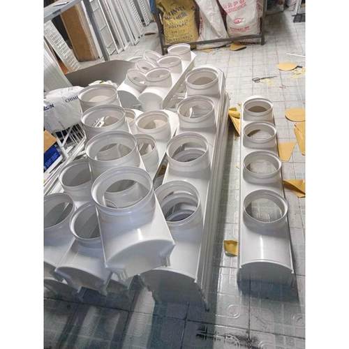 中央空调出风口格栅 风管机出风口导风管 分风口 圆形出风口方转