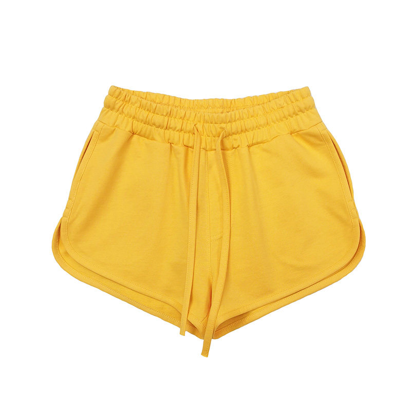 高端纯棉运动短裤夏韩版热裤有兜跑步裤健身瑜伽女women's shorts