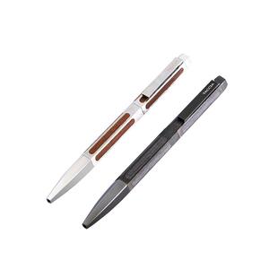 Nakabayashi仲林日本进口圆珠笔学生专用旋转式黑色圆珠笔芯特细带礼盒套装蓝色油笔圆珠笔黄铜圆珠笔