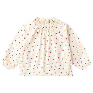 嘟嘟家女童长袖白色衬衫洋气春季儿童上衣春秋女孩宝宝休闲童装