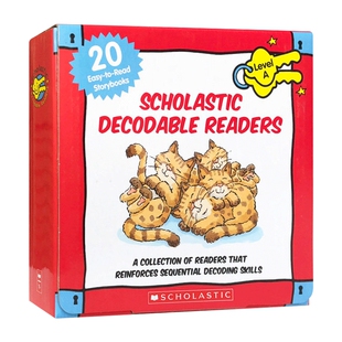 学乐自然拼读初级盒装20册 A级 英文原版 Scholastic Decodable Readers Box Set Level A 儿童启蒙学习英语分级绘本 进口英语书籍