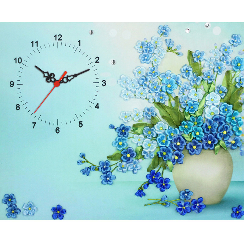 彩带秀丝带绣2025新款初学手工刺绣自绣diy材料包花卉钟表挂画