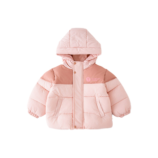 英格贝贝儿童棉服男女童外套夹棉加厚保暖秋冬装宝宝连帽上衣童装
