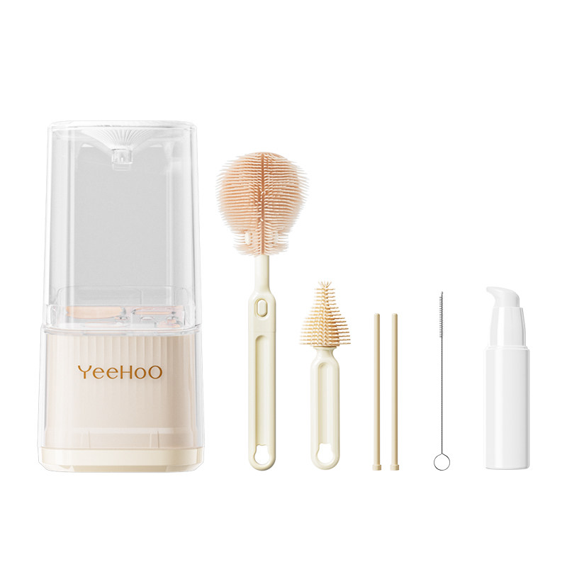 英氏便携式奶瓶刷杯刷硅胶清洁刷新生婴儿专用清洗刷收纳盒子套装