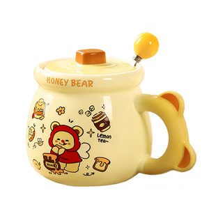 陶瓷带把手辣椒油罐大容量耐高温家里饭店两用油泼辣子专用罐带盖