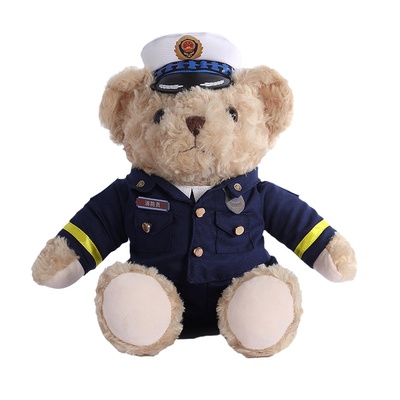 蜀黍家消防小熊玩偶公仔手办