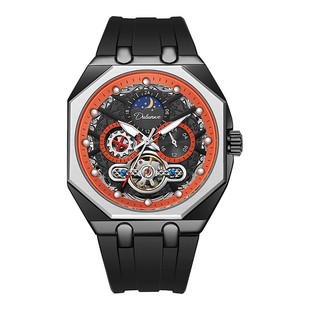 镂空花纹刺青全自动机械男士手表男名牌正品牌轻奢潮流陀飞轮腕表