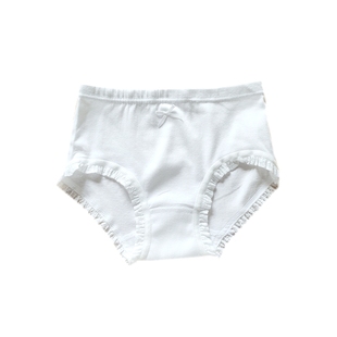 3件新款纯棉女童花边弹力儿童内裤居家三角裤中大童纯白色女舞蹈