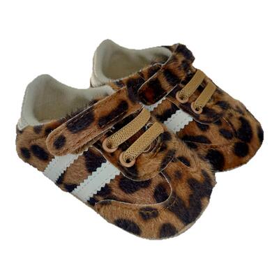 新款婴幼儿0-1岁6-12个月男女宝宝时尚豹纹软底防滑保暖学步单鞋