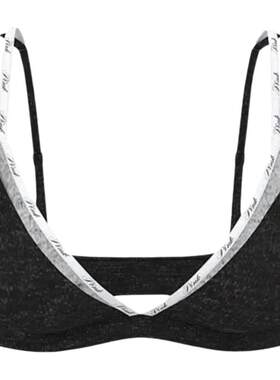 维密LOGO撞色无钢圈舒适文胸
