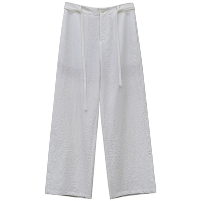 通勤宽松阔腿休闲长裤直筒垂感女