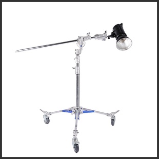 美铿M-6旋转式多用影视灯架摄影灯闪光灯摄影棚支架横杆架魔术腿