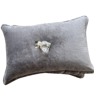 冬季枕套牛奶绒一对装加厚珊瑚绒枕头套单个40x60大号50cmx80cm