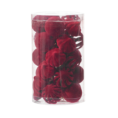 跨境新品 圣诞节装饰品 4cm酒红色精品植绒圣诞球套装 圣诞树挂件